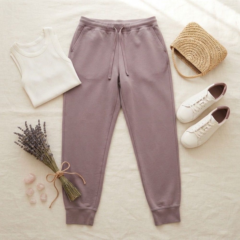 Softies Marshmallow Joggers Mauve Purple Drawstring Lounge Pants XL